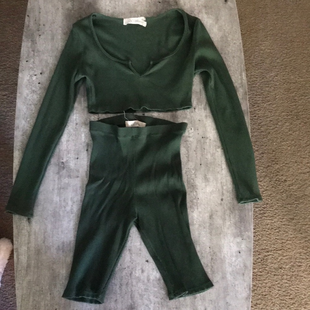 OOTDFASH Two piece biker set